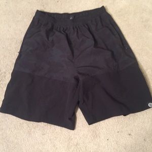 Black athletic shorts